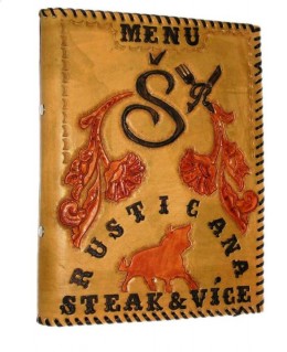 Obrázek výrobku: Originální kožené desky na jídelní lístek