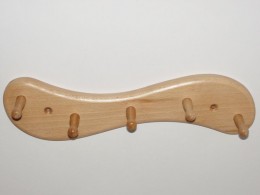 Obrázek výrobku: Dřevěný věšák na klíče, utěrky - .buk, odstín přírodní