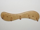 Výrobek: Dřevěný věšák na klíče a utěrky - dub, odstín přírodní