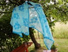 Výrobek: Letní bavlněný šátek - barva modrá