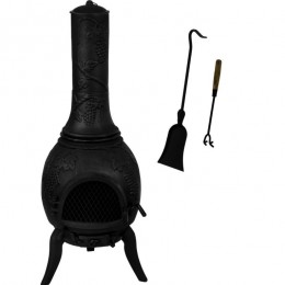 Obrázek výrobku: TERA Venkovní zahradní krb litina 120 cm - černý