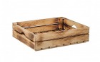 Výrobek: Opálená dřevěná bedýnka 50 x 39 x 12 cm (protiskluzová)